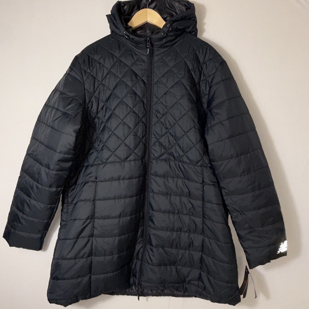 New Balance Men's Puffer Quilted Tech Water Resistant Jacket Size 3X Black New